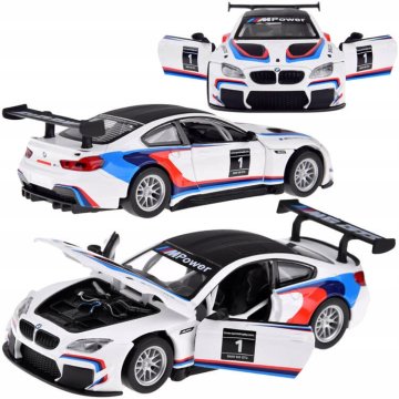 MS BMW M6 GT3 metalni model sportskog automobila u mjerilu 1:32 sa svjetlom i zvukom ZA4613
