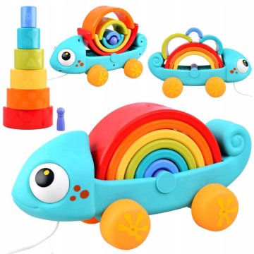 HOLA Montessori slagalica s kameleonom duginih boja, 18 mjeseci+ ZA4532