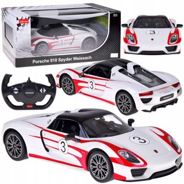 JOKOMISIADA Rastar automobil na daljinsko upravljanje Porsche 918 Spyder 1:14 s daljinskim upravljačem i svjetlima RC0711