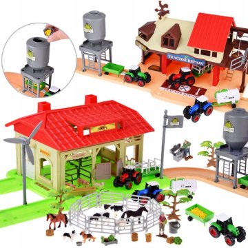 JOKOMISIADA SERIJA S FARMSKE ŽIVOTINJE Velika farma + traktor i životinje 125 komada ZA4823