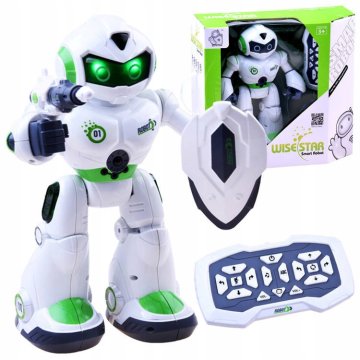 JOKOMISIADA Plesni ROBOT na daljinsko upravljanje, svjetlo + zvuk, učenje engleskog jezika RC0447