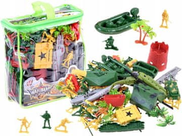 JOKOMISIADA Veliki set vojnika igračaka, figurica, vojnik, vojska, tenk, helikopter, ZA3287