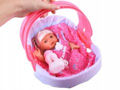 JOKOMISIADA LUTKA u NOSILICI ZA BEBE lutka brblja i piški ZA0453
