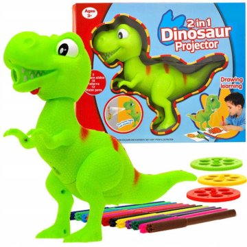 JOKOMISIADA Projektor s dinosaurima T-rex + markeri TA0048