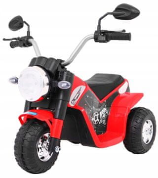 RAMIZ Minibike motor na baterije za djecu crveni + zvukovi + LED svjetla