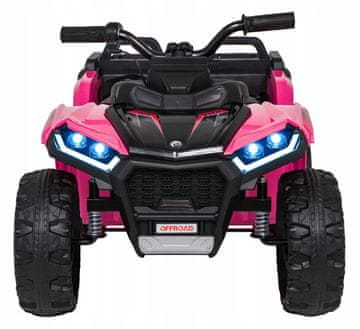 Super-Toys Quad Sport TX ATV ružičasti zvuk volana i tipke sirene