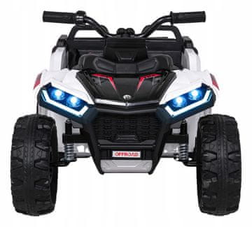 Super-Toys Quad Sport TX ATV bijeli volan, sirena i zvučne tipke