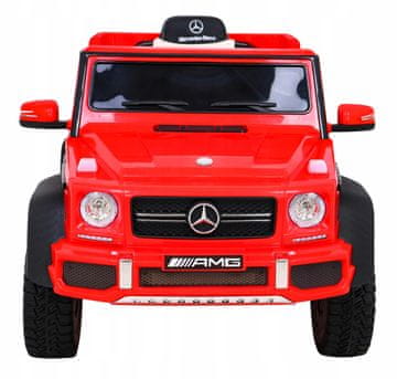 RAMIZ Mercedes G63 AMG automobil na baterije, crveni + daljinski upravljač + brava za 6 EVA kotača