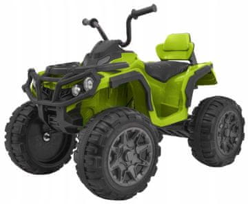 RAMIZ Dječji ATV Quad na baterije, zeleni + EVA kotači + MP3 radio + LED