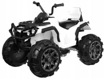 RAMIZ Dječji ATV Quad na baterije, bijeli + EVA kotači + MP3 radio + LED start
