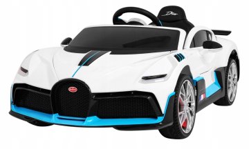 RAMIZ Bugatti Divo Dječji automobil na baterije, bijeli + daljinski upravljač + EVA sjedalo