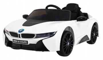 RAMIZ BMW I8 lift za automobil na baterije, bijela boja + daljinski upravljač, sigurnosni gumb STOP