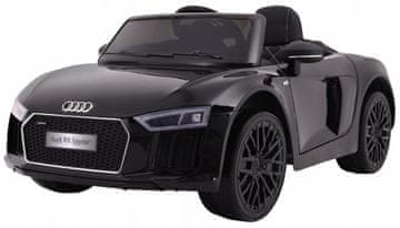 RAMIZ Audi R8 Spyder crna baterija + daljinski upravljač + EVA + spori start + MP3 radio