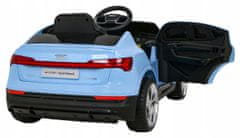 Audi E-Tron Sportback za djecu plavi + daljinski upravljač + 4x4 baterija