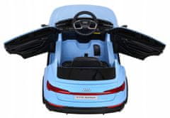 Audi E-Tron Sportback za djecu plavi + daljinski upravljač + 4x4 baterija