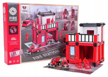RAMIZ Set za garažu vatrogasne službe + pribor i figure