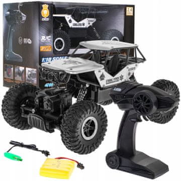 RAMIZ Crawler Monster RC 1:18 srebrni 4x4 na daljinsko upravljanje za djecu od 6+ godina