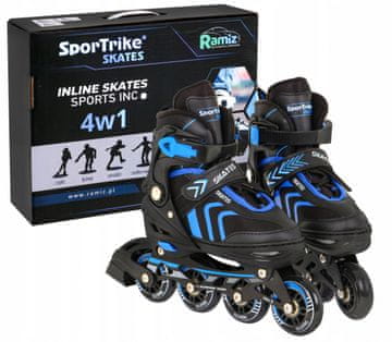 SporTrike Set 4-u-1 rola za djecu, veličina 34-38, plave boje