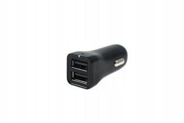 Auto punjač 12-24V 2xUSB 2.4A Crni Tip 1