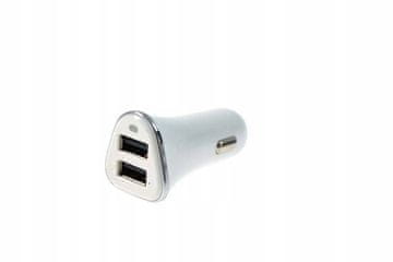 Auto punjač 12-24V 2xUSB 2.4A Bijeli Tip 1