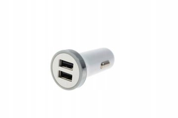 Auto punjač 12-24V 2xUSB 2.4A Bijeli Tip 2