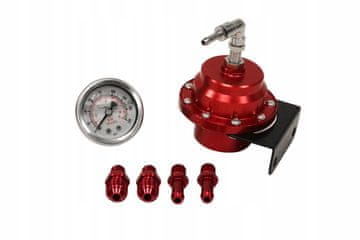 TurboWorks Racing AN6 regulator tlaka goriva + mjerač crveni