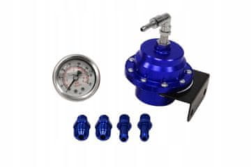 TurboWorks Racing AN6 regulator tlaka goriva + mjerač plavi