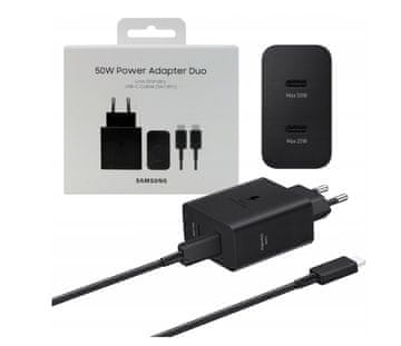 Samsung ORIGINALNI PUNJAČ 50W PD 3.0 2x USB C Galaxy S22 S23 S24 Z FLIP