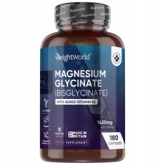 E.I. MAGNEZIJEV BISGLICINAT 180 kapsula - 1420 mg po dnevnoj porciji - MAGNEZIJEV s B6