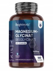 E.I. MAGNEZIJEV BISGLICINAT 180 kapsula - 1420 mg po dnevnoj porciji - MAGNEZIJEV s B6