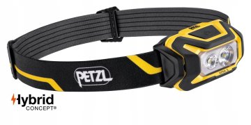 Petzl ARIA 2 crno-žuta naglavna svjetiljka - snažno punjivo LED svjetlo