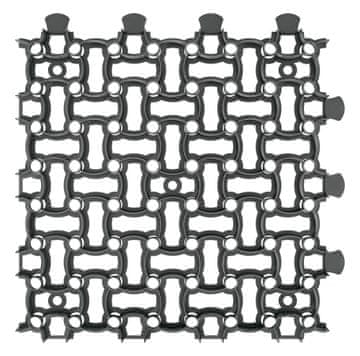 Set od 20 rešetki za travnjak, 50 x 50 cm, 5,00 m², saćasta struktura, za parkiranje, travnjak, šljunak, crna