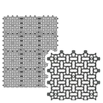 rešetka za travnjak od 12 dijelova, 50 x 50 cm, 3 m², rešetka za travnjak, saćasta rešetka, od šljunka, crna