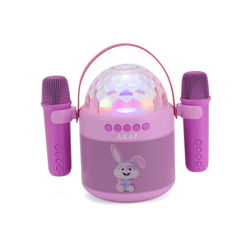 Akai JoyBox dječji karaoke set 6W RMS Bluetooth 6.0 2 RGB mikrofona