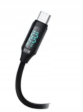 Toocki 1 metar USB-C na USB-C 100W PD QC kabel + LCD MJERAČ, vatmetar