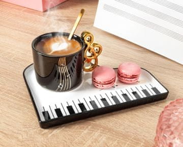 Gadget Master Set za ljubitelje glazbe: šalica s tanjurićem i žlicom