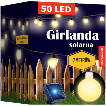 SOLARNE VRTNE GERLAND MLIJEČNE LED LAMPE 50 kom