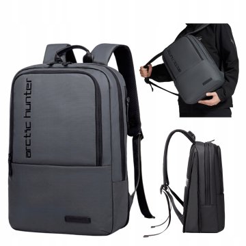 Sivi urbani poslovni ruksak, vodootporan, 22 l, za 15,6" prijenosno računalo, elegantan i funkcionalan. B00529 Siva.