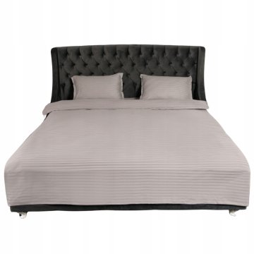 SET POSTELJINE OD SIVOG SATENA, 100% PAMUK, HOTEL, 5-dijelni set, 160x220 cm