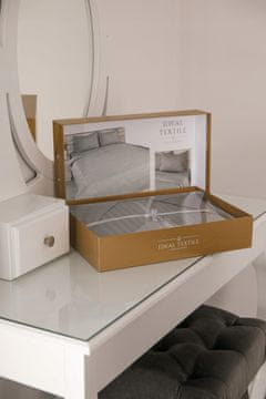 PREMIUM SATENSKI SET POSTELJINE MOCHA 160X220 100% PAMUK