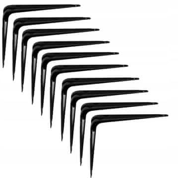 10X NOSAČI ZA POLICE ZA STOLA ČVRSTI KUTNI 125x100MM ČELIK 1,1MM