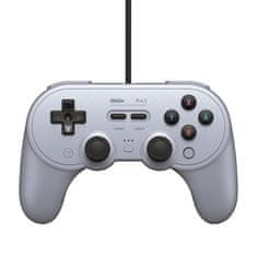 8BitDo Pro2 žičani Gamepad sivi.