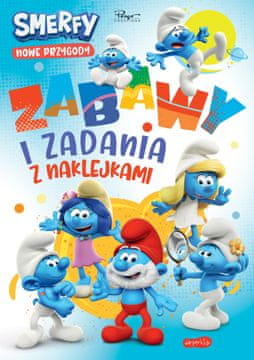 ŠTRUMFOVI KNJIGA ZABAVA ZA DJECU BOJANKE ZADACI NALJEPNICE