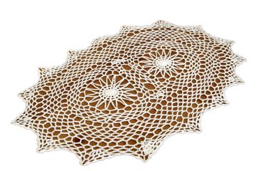 SALVETE Konac Oval Bijela 35/50 Pamučna čipkasta Salveta Oval