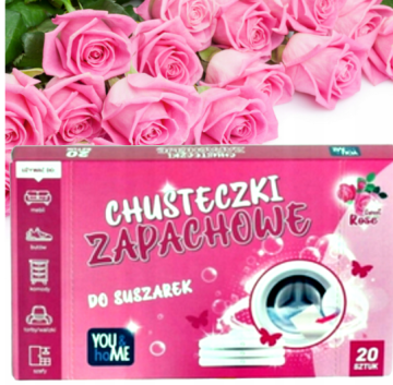 You&Home Mirisne maramice s mirisom ruže za sušilice i ormariće za cipele, 20 kom.