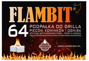 Potpala za roštilj, kamin, peć, logorsku vatru, FLAMBIT 64 kocke