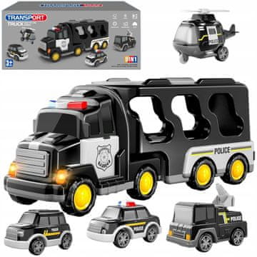 Luxma Set transportne prikolice, policijskih automobila, helikoptera, zvuka SX600-23A