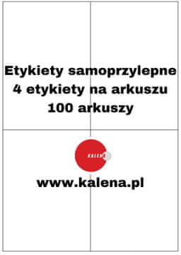 ETIKETA BEZ TISKA A4 105/148 1/4 - pakiranje od 100 kom.