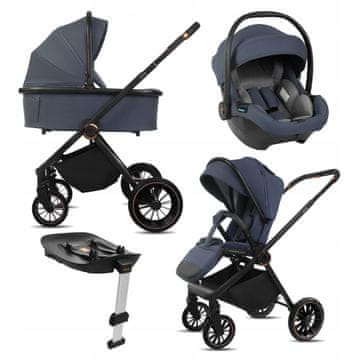 Babylux CASTOR 4-u-1 kolica, gondola, autosjedalica, ISOFIX baza