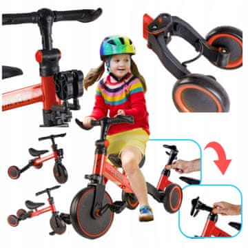 Ikonka 3-u-1 Trike Fix Mini balans bicikl za djecu crveni